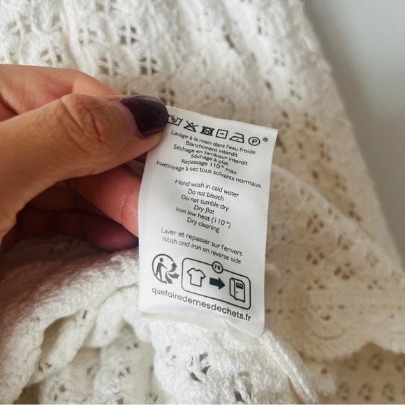 Sezane White Crochet Cardigan - Picture 7 of 9